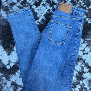 Denim straight leg jeans
